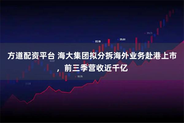 方道配资平台 海大集团拟分拆海外业务赴港上市，前三季营收近千亿
