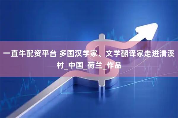 一直牛配资平台 多国汉学家、文学翻译家走进清溪村_中国_荷兰_作品